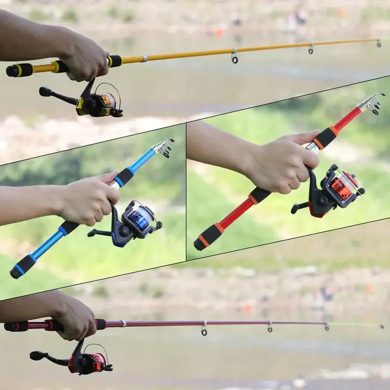 "Complete Beginner's Fishing Pole Set: Telescopic Rod & Full Kit"