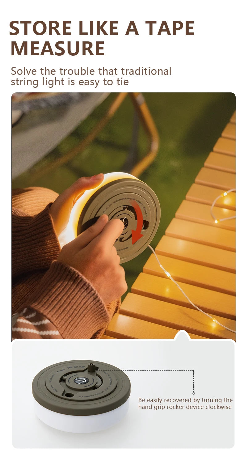 BISINNA Camping String Light USB Charging Lantern 1800mAh