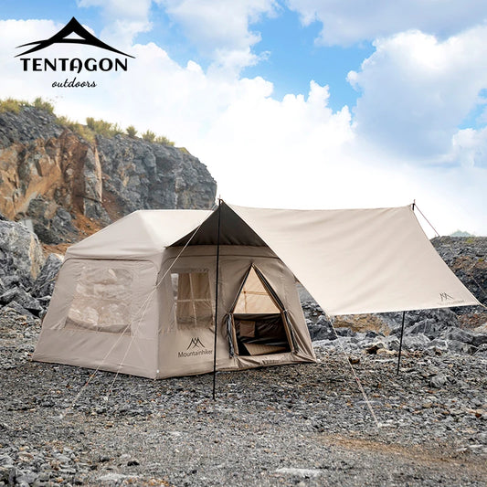 ⛺ 3–4 Person Pop-Up Family Tent 🌊 Waterproof • Anti-UV • Fast Setup for Beach or Camp