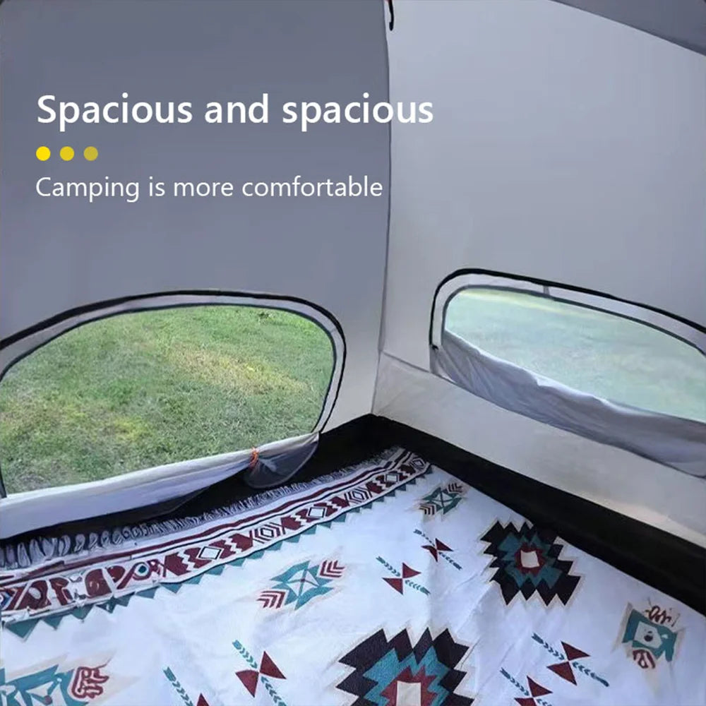 ⛺⚡ QUICK‑OPEN CAMPING TENT 🚗 Dual Doors • 2 Windows • Road‑Trip Ready