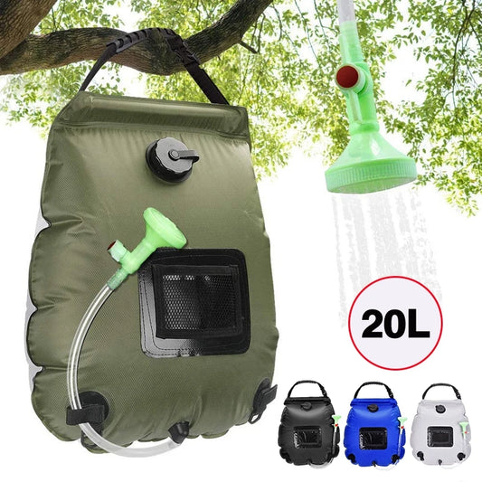 Sun-Powered Camp Shower – 20/40L Portable Splash & Spray Bag with Easy-Flow Head 🌞🚿