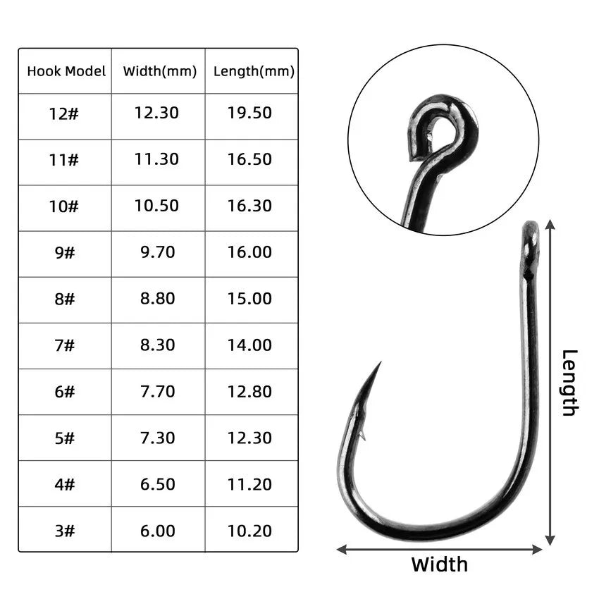 Fishing Hooks Set with Fishing Tackle Box