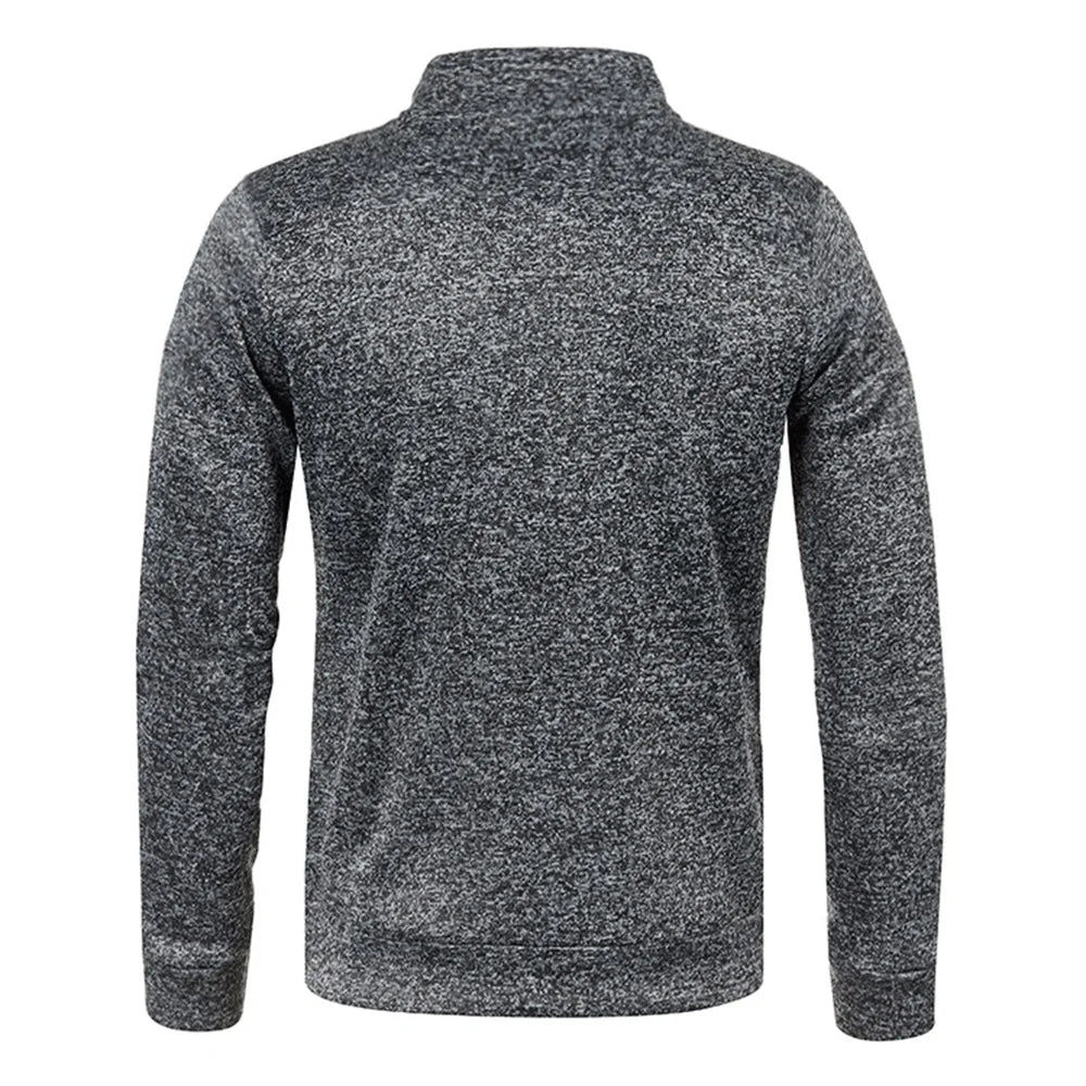 Cozy Men's Half-Zip Turtleneck Pullover – The Perfect Holiday Sweater Gift!