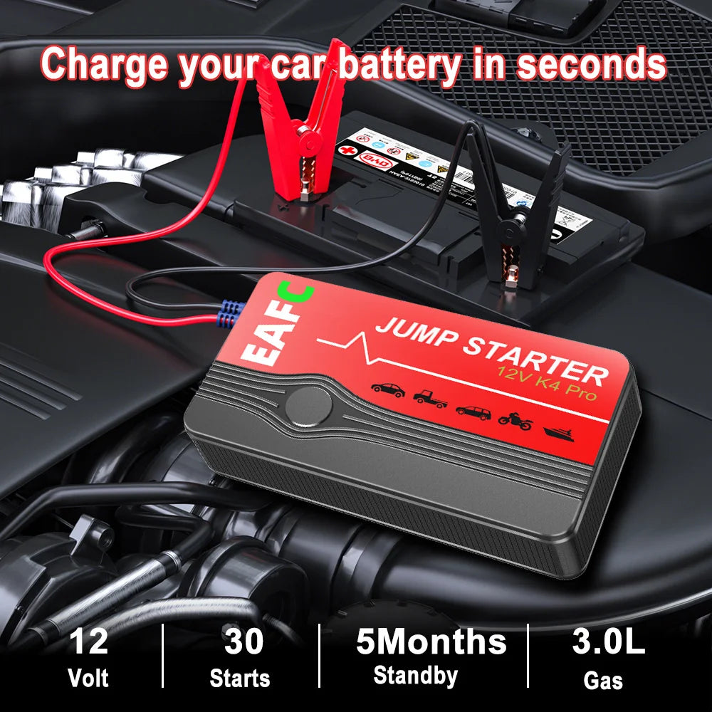 Car Jump Starter Battery Power Bank 600A Portable Emergency Starter Booster 12V Auto Starting Device for Petrol Vehicle Start