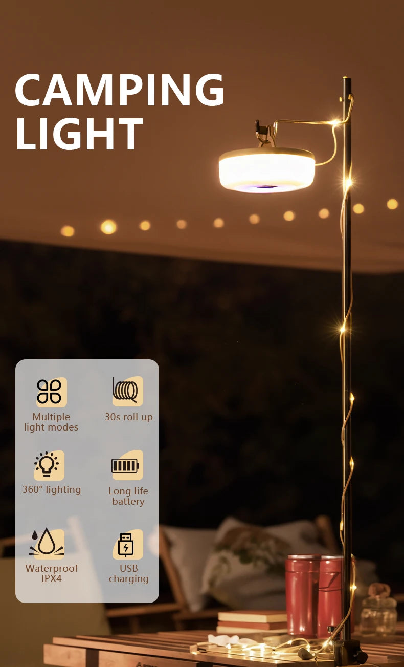 BISINNA Camping String Light USB Charging Lantern 1800mAh