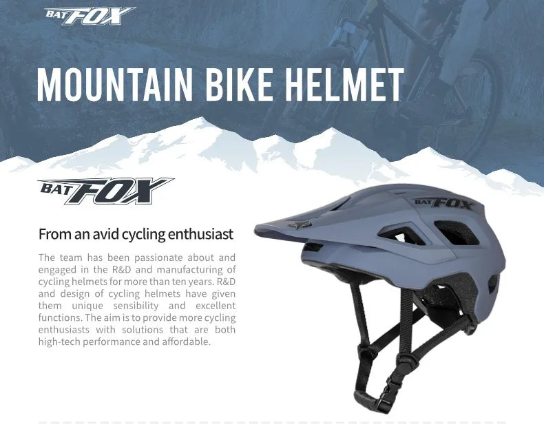 BATFOX Men's MTB Cycling Helmet – Durable, Stylish Protection for Your Ride