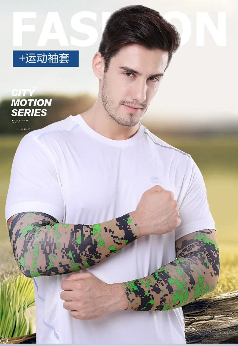 2Pcs Unisex Cooling Arm Sleeves Cover - Sports, UV Protection & Tattoo Cover