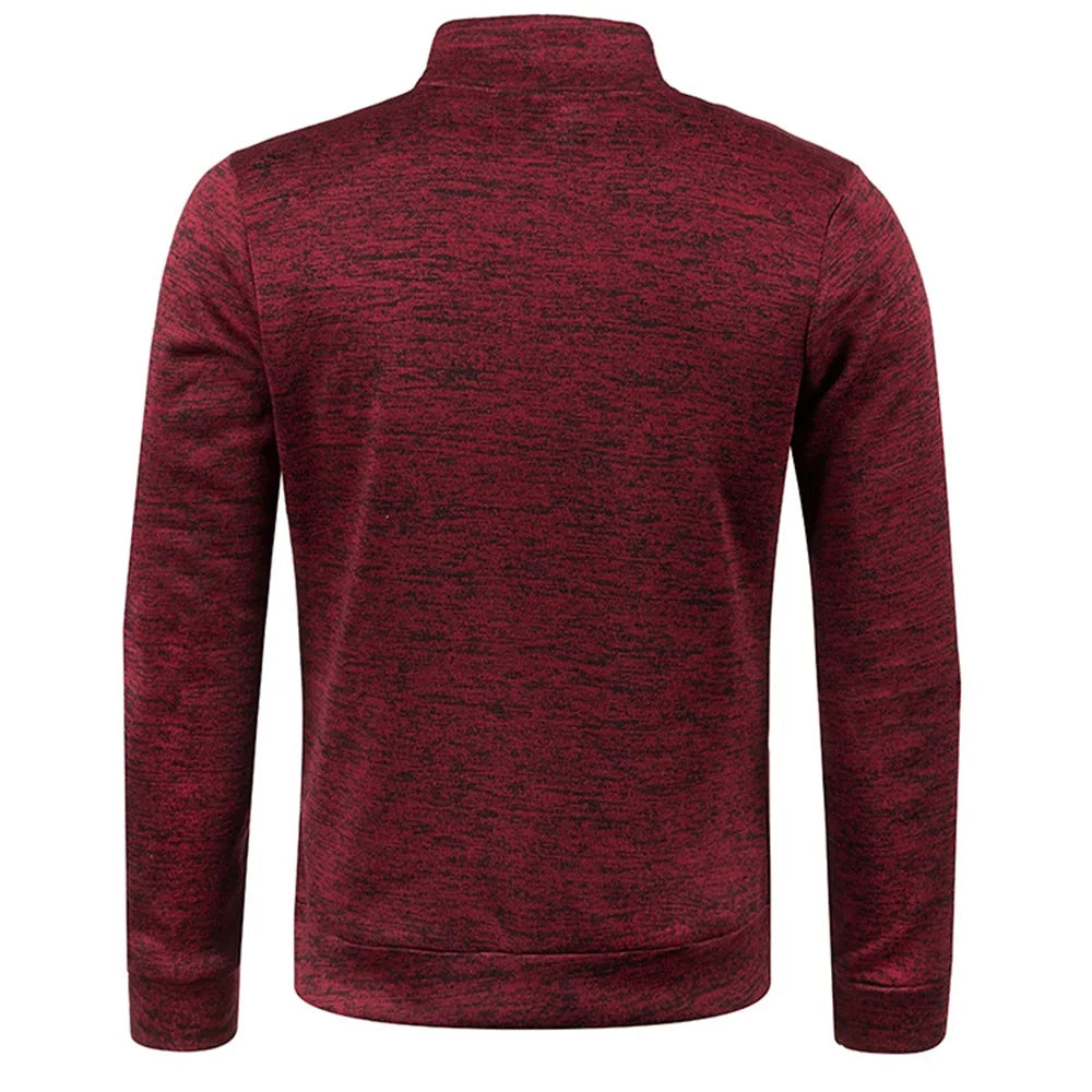 Cozy Men's Half-Zip Turtleneck Pullover – The Perfect Holiday Sweater Gift!