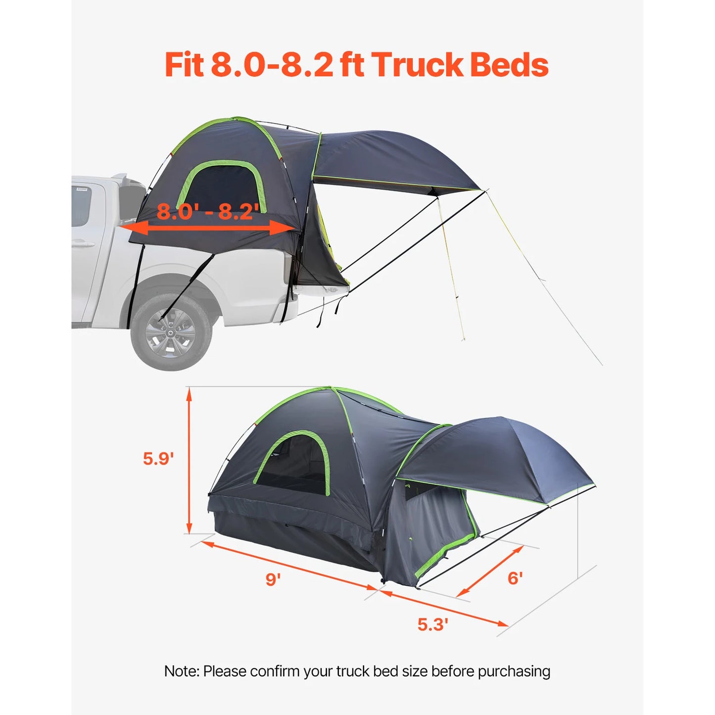 🚚 SUCCEBUY PICKUP TRUCK BED CAMPING TENT 🏕️