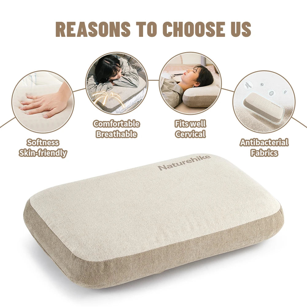 Naturehike Memory Foam Square Pillow - Portable, Comfortable Outdoor Camping & Travel Pillow with Easy Storage"