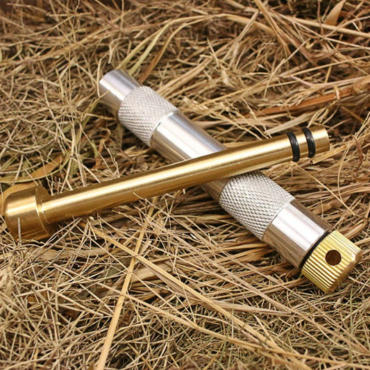 🔥 BRASS EMERGENCY FIRE TUBE – SURVIVAL IGNITER 🔥