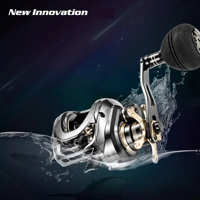 Soloking GKA300 Baitcasting Reel – 9.5KG Drag, 10 Bearings, 6.4:1 Gear Ratio, Drag Clicker, Single Power Handle