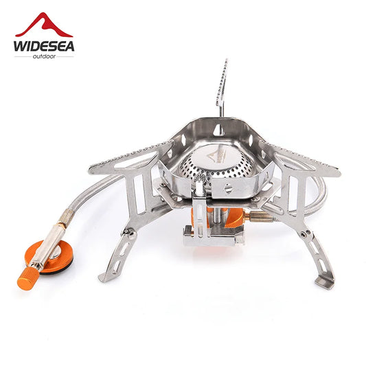 🔥 Widesea Windproof Gas Burner 💨 Rugged Flame Power for Camps, Treks & Survival