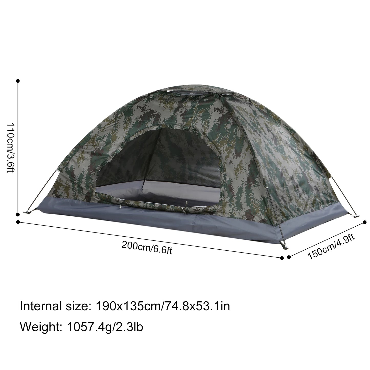 Tomshoo Ultralight 1-2 Person Camping Tent with UPF 30+ Coating