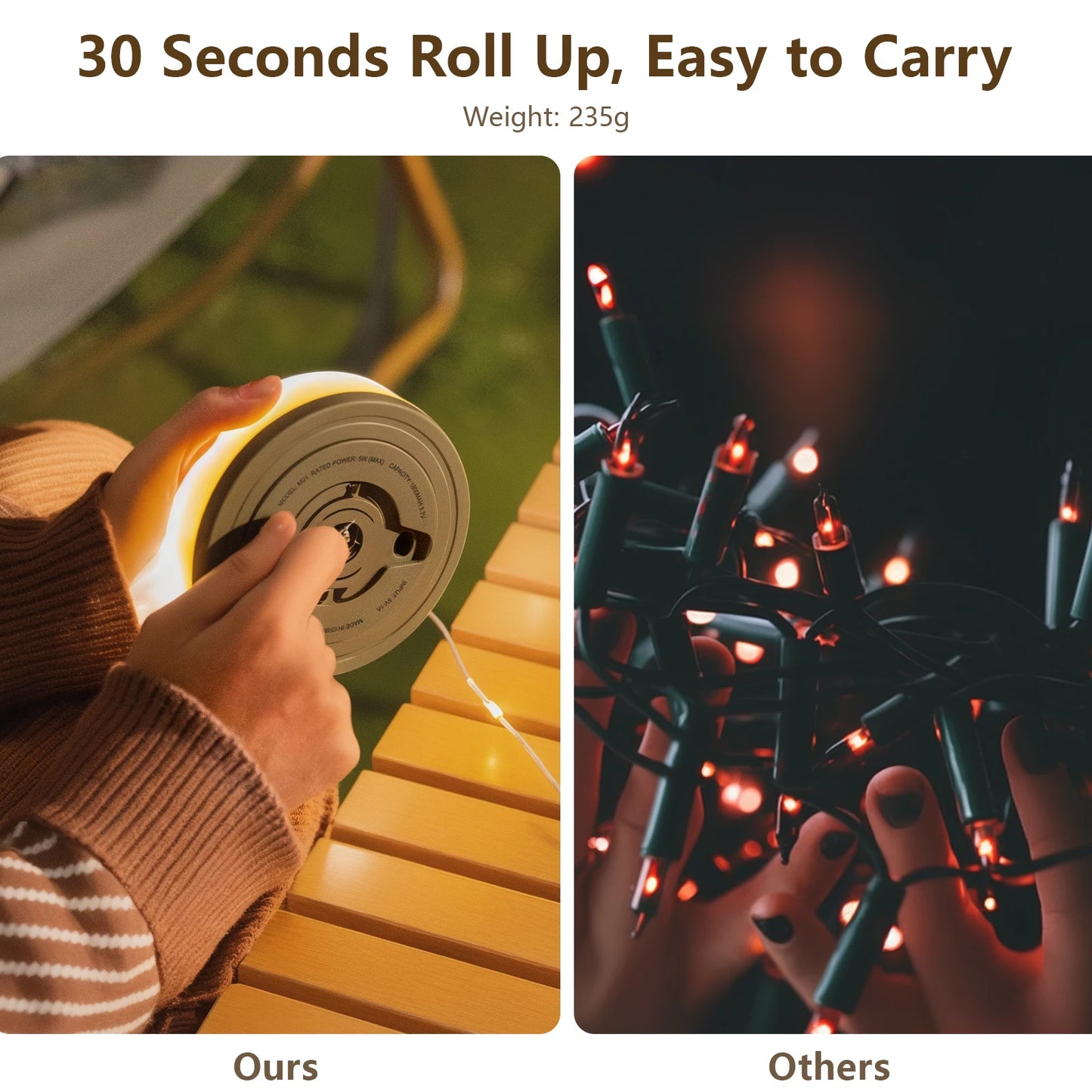 BISINNA Camping String Light USB Charging Lantern 1800mAh