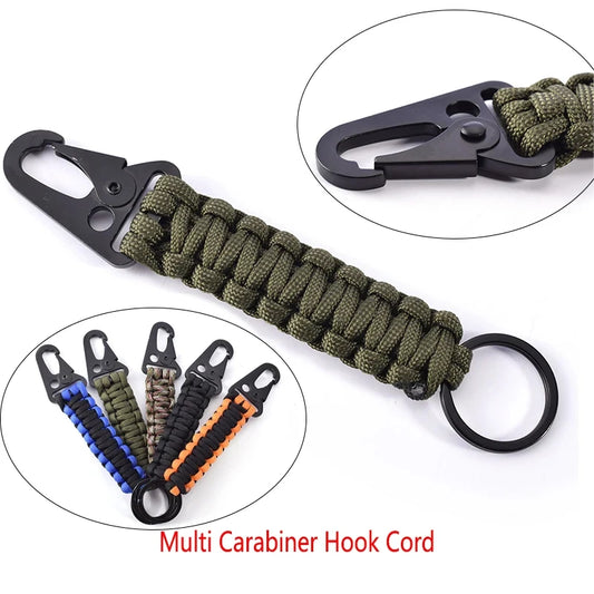 Outdoor Paracord Rope Keychain EDC Survival Kit