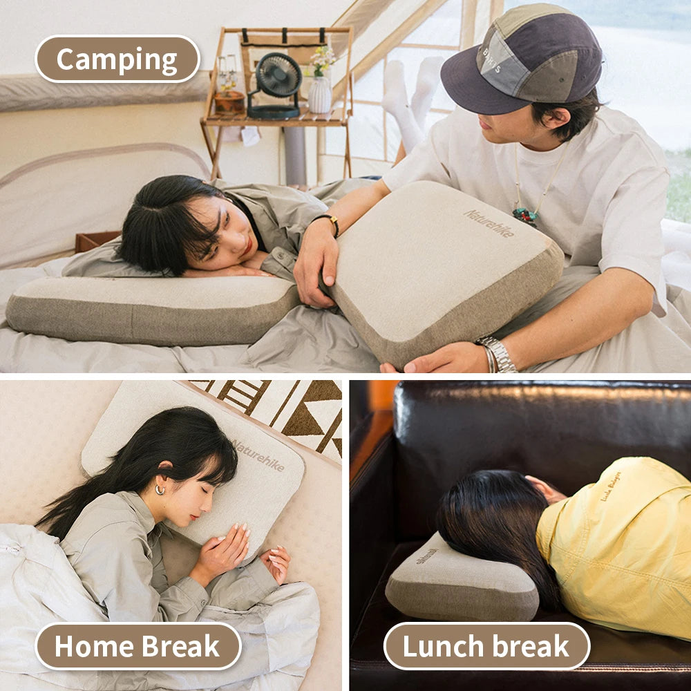 Naturehike Memory Foam Square Pillow - Portable, Comfortable Outdoor Camping & Travel Pillow with Easy Storage"