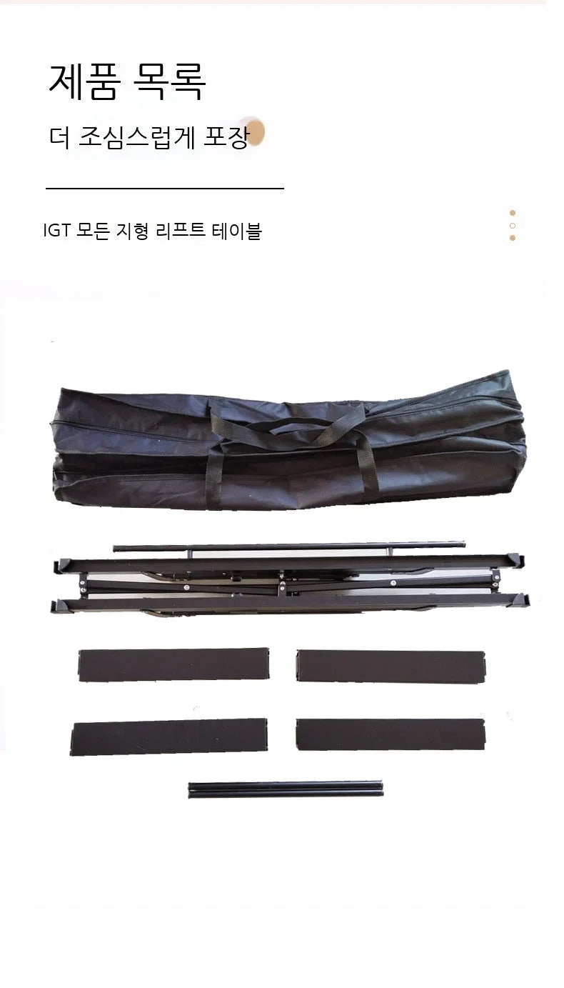 "LOHASCAMPING Multifunctional Lightweight IGT Folding Table with Adjustable Legs & Integrated Brazier for BBQ and Outdoor Adventures"