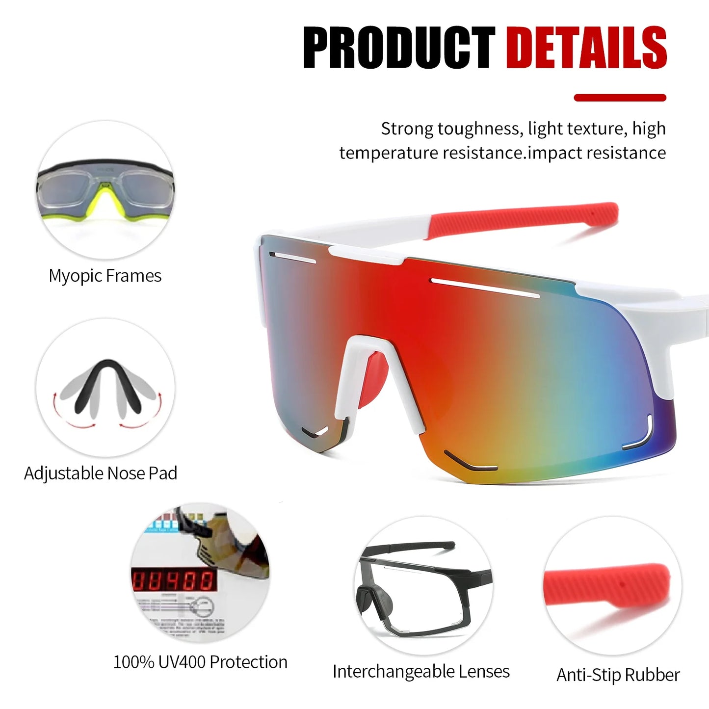 Fashion Sunglasses Anti-UV400 Outdoor Colourful Lens