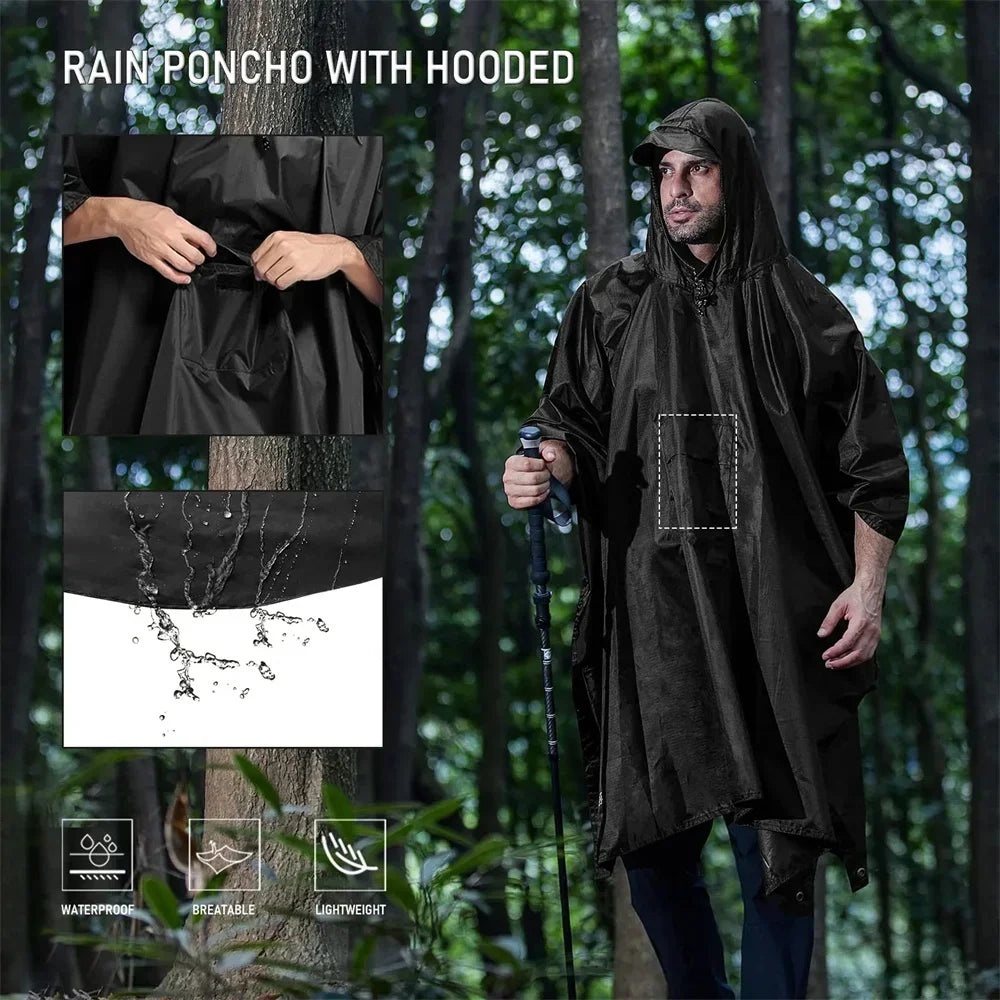 Outdoor Hunting Raincoat Hooded Sleeve