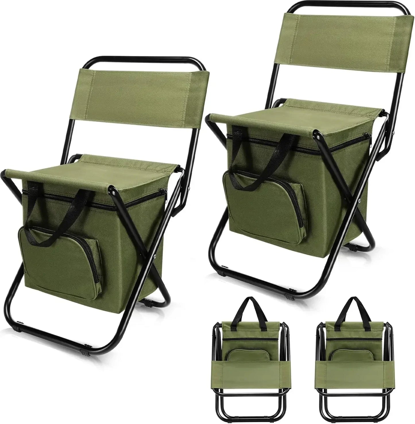 🎣 FISHING STOOL FOLDING CHAIR – COOLER SEAT & BACKREST 🪑
