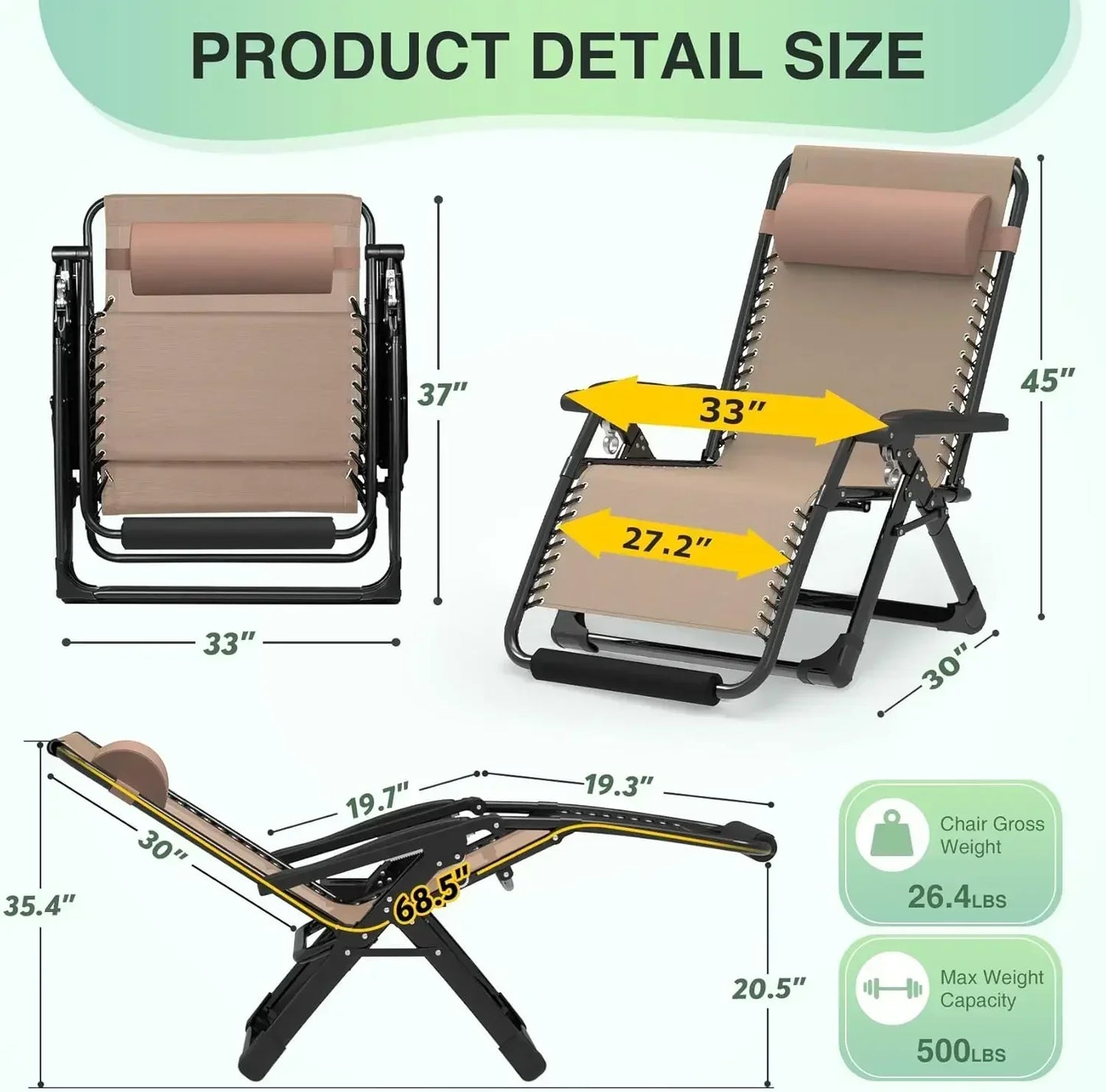 ✨ 2025 NEW XXL ZERO GRAVITY LUXE LOUNGE CHAIR 🛋️