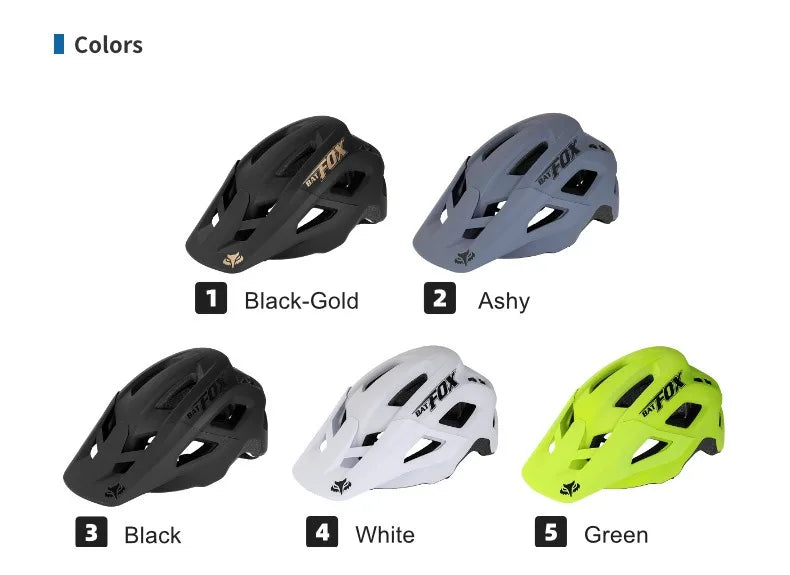 BATFOX Men's MTB Cycling Helmet – Durable, Stylish Protection for Your Ride