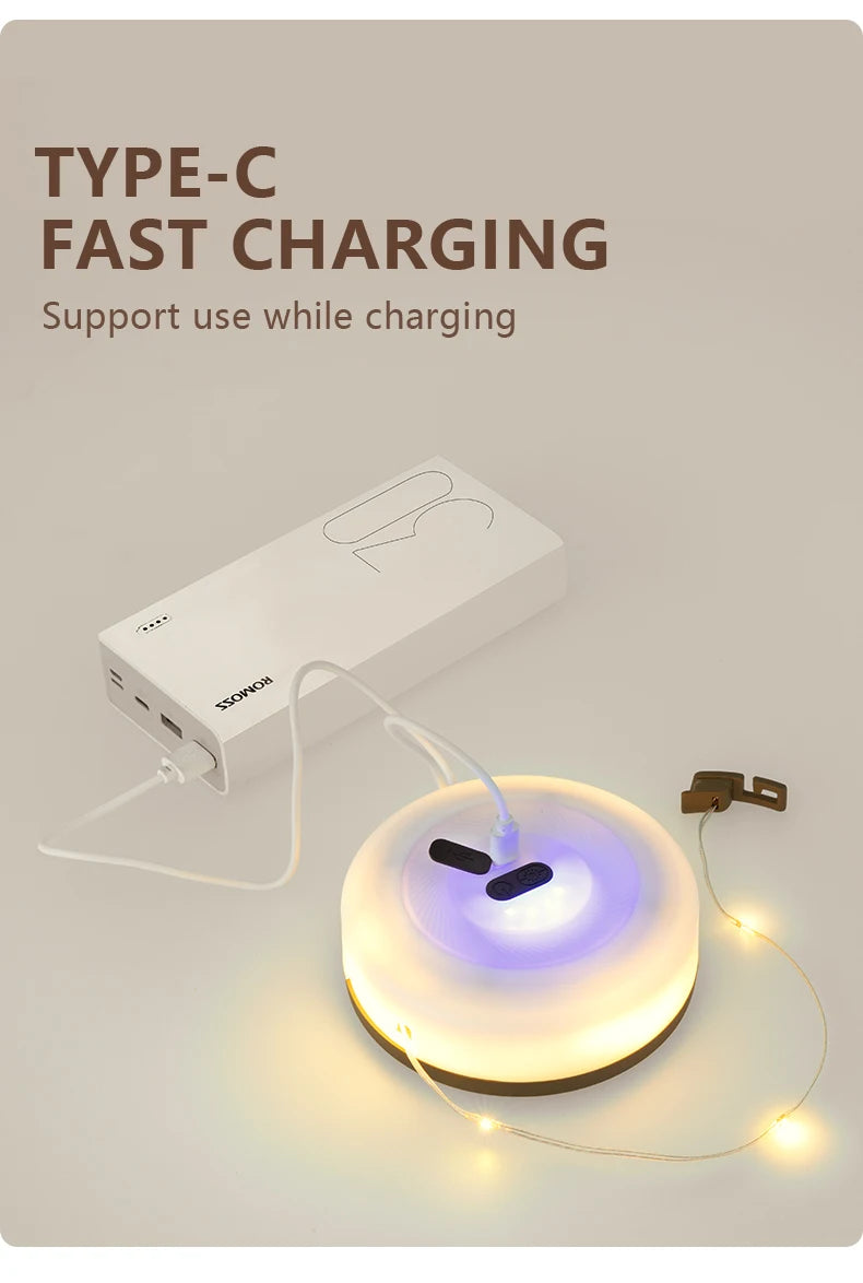 BISINNA Camping String Light USB Charging Lantern 1800mAh