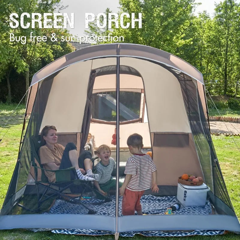 ⛺ PORTAL 6-Person Tunnel Tent 🌧️ Water-Resistant • Screen Room • Family-Size Shelter