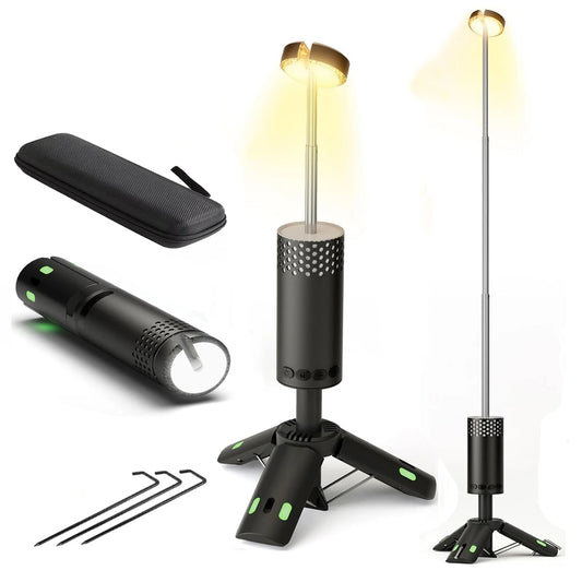 Telescopic 10000mAh USB Rechargeable LED Camping Light with Magnet & Tripod Base