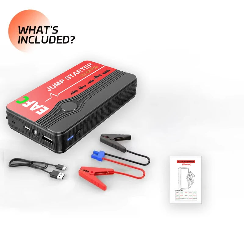 Car Jump Starter Battery Power Bank 600A Portable Emergency Starter Booster 12V Auto Starting Device for Petrol Vehicle Start