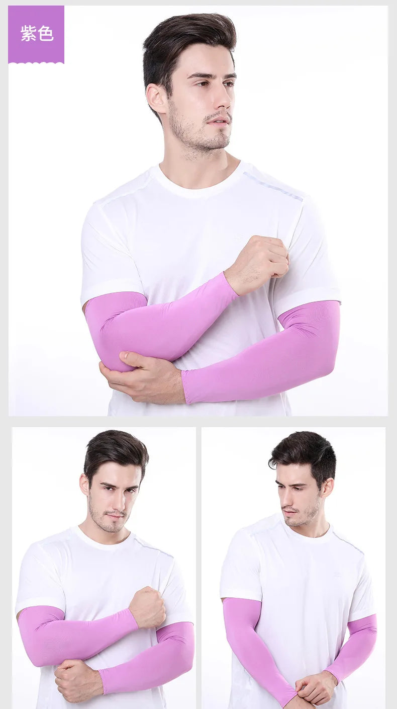 2Pcs Unisex Cooling Arm Sleeves Cover - Sports, UV Protection & Tattoo Cover