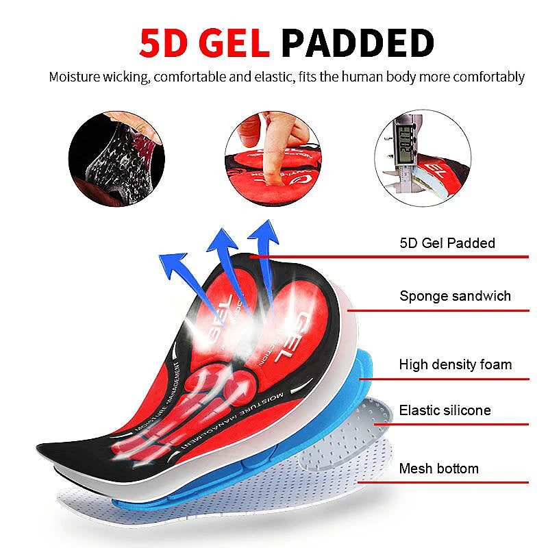 🚴‍♂️ PRO BREATHABLE 5D GEL PADDED CYCLING SHORTS 🚴‍♂️
