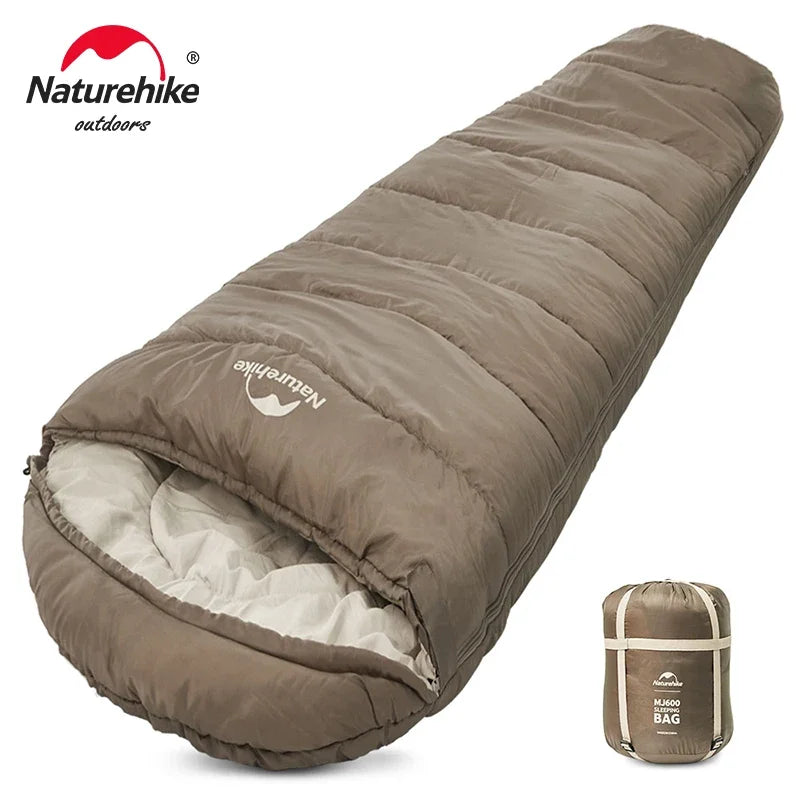 Naturehike MJ300/MJ600 Mummy Sleeping Bag - Lightweight, Winter-Ready, for Camping & Outdoors