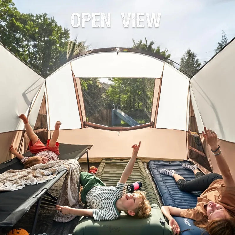 ⛺ PORTAL 6-Person Tunnel Tent 🌧️ Water-Resistant • Screen Room • Family-Size Shelter