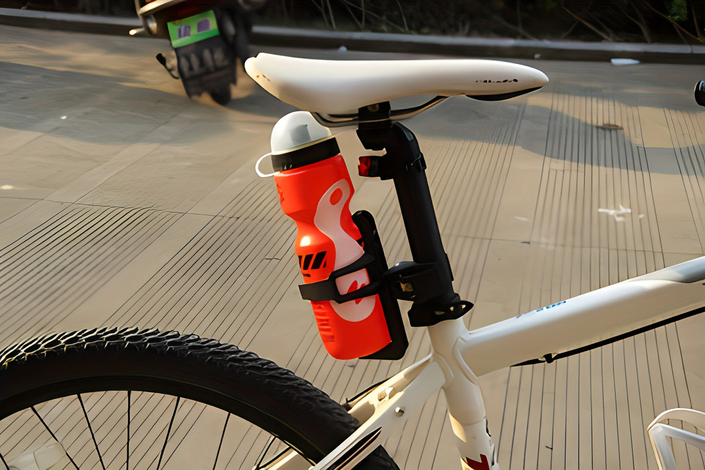 "Quick-Release Bike Bottle Holder, 360° Rotating Cup Holder for Bicycles & Scooters"