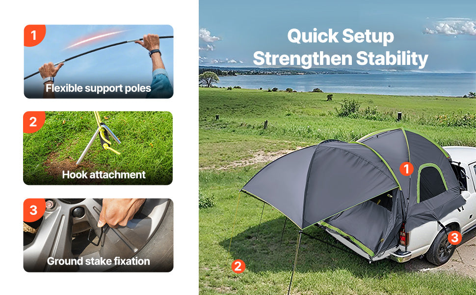 🚚 SUCCEBUY PICKUP TRUCK BED CAMPING TENT 🏕️